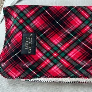 ⭐️ Victorias Secret Red Plaid Holiday Blanket Throw Christmas
